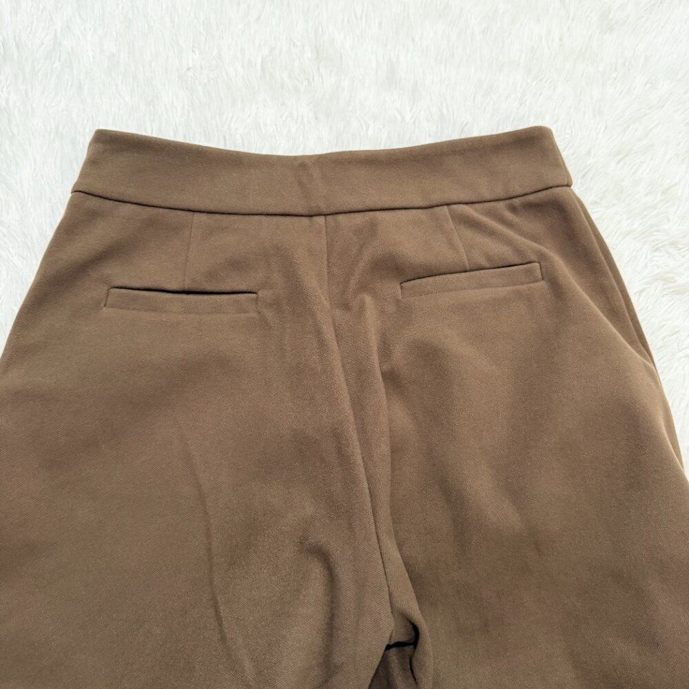Pink Martini Nadia Wide Leg Cropped Suede Pants Brown Casual Womens Size Small - Picture 11 of 11